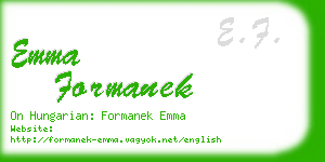 emma formanek business card